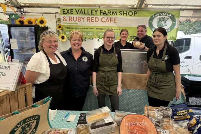 Exe Valley Farm Shop and Red Ruby Cafe had a stand in the food marquee.  AQ 8549