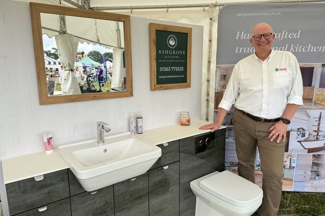 Gary Rice ran the Ashgrove Kitchens stand at the Mid Devon Show.  AQ 8589