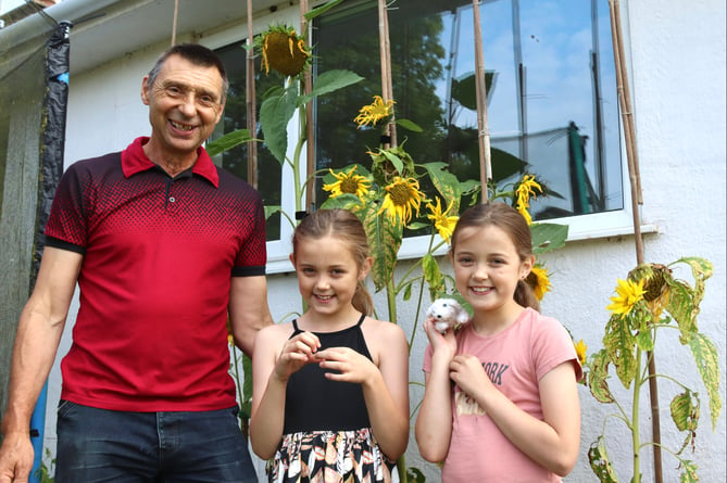 Adrian Iles with granddaughters Sky and Sienna