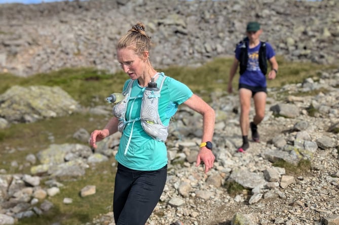 Gemma Barnett during the legendary Bob Graham round in the Lake District.
