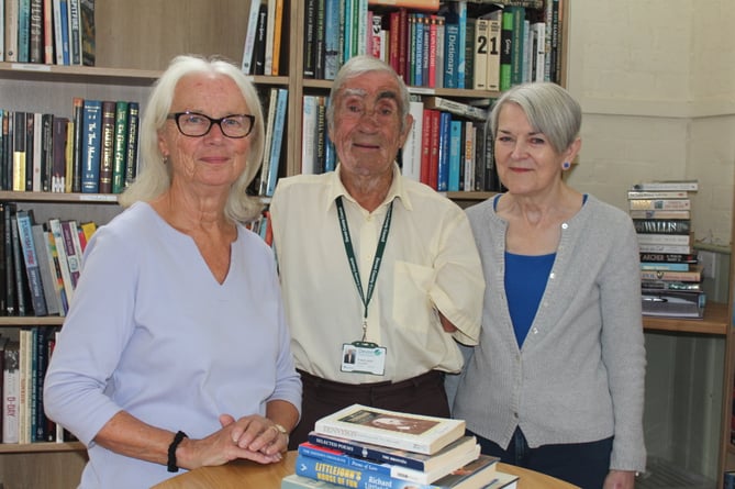 Left to right, Hittisleigh Village Hall secretary Christine Thomas, Cllr Frank Letch and Kate Hudson, Hall chairman.  SR 9657
