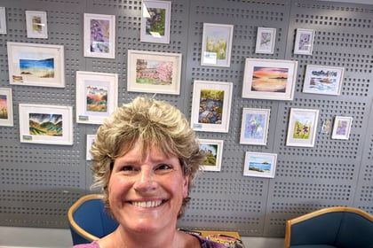 Karen’s art on display at Crediton Library
