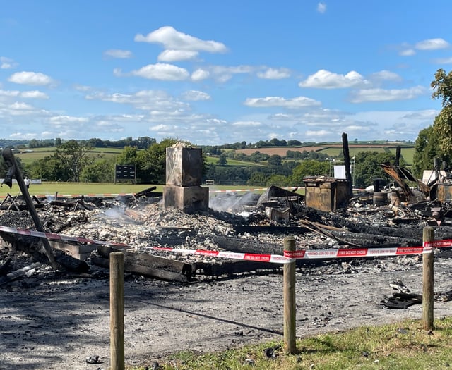 Blaze that destroyed Tiverton cricket clubhouse began ‘accidentally’