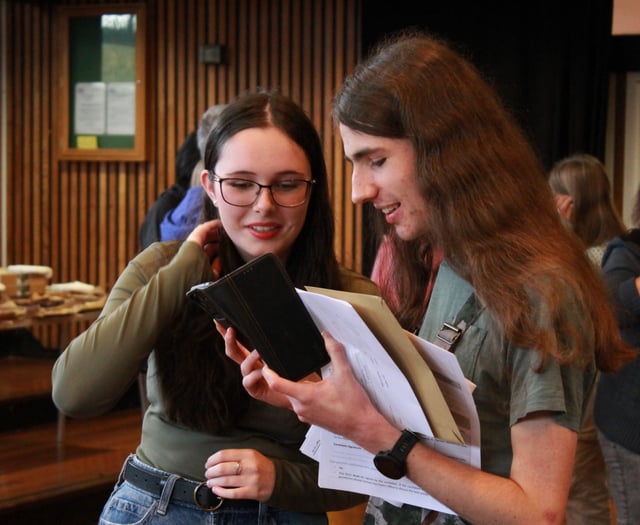 Students at QE School in Crediton achieve brilliant exam results
