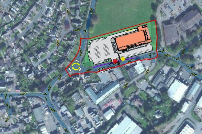 A map of where the Lidl store will be located. (Image courtesy of One Design Architects)
