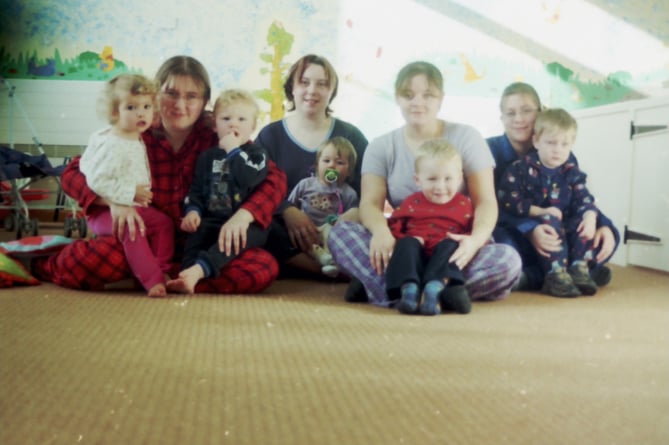 Toddlers at Sunflower Day Nursery wore their pyjamas for Children in Need day in November 2002. DSC00112