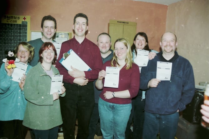 Dartmoor Folk Festival quiz evening in March 2003. DSC00804