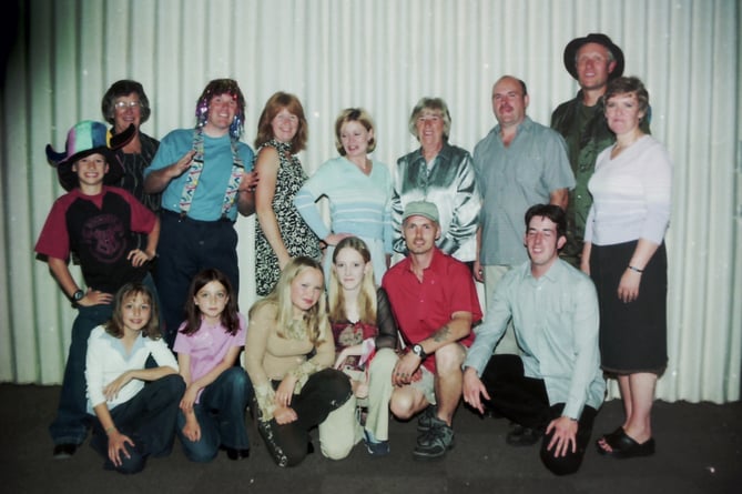 Models who took part in Mole Avon Town and Country fashion show in aid of Crediton Church Bell Fund in September 2002. DSC00059