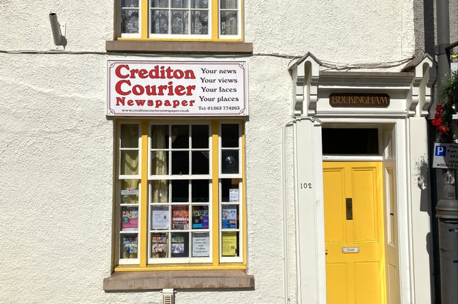 Crediton Courier office at 102 High Street