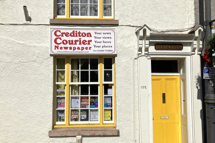 Crediton Courier office at 102 High Street