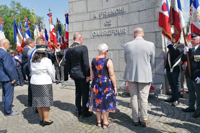 Laying floral tributes