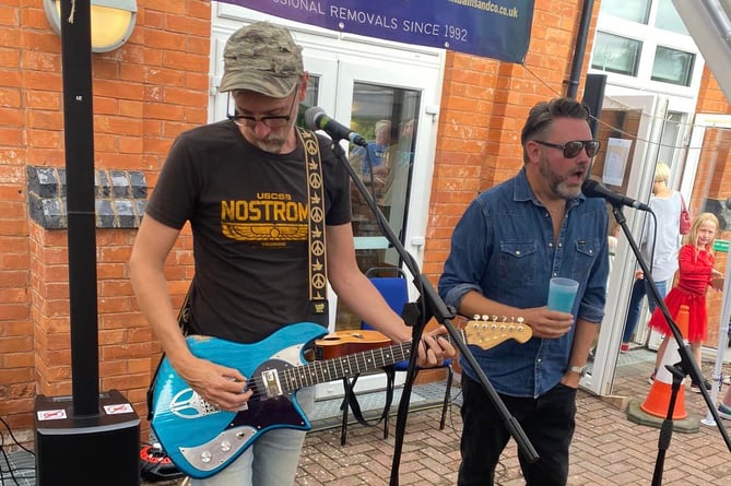 Performers on ‘Live Lounge’ stage at a previous Thorfest.
