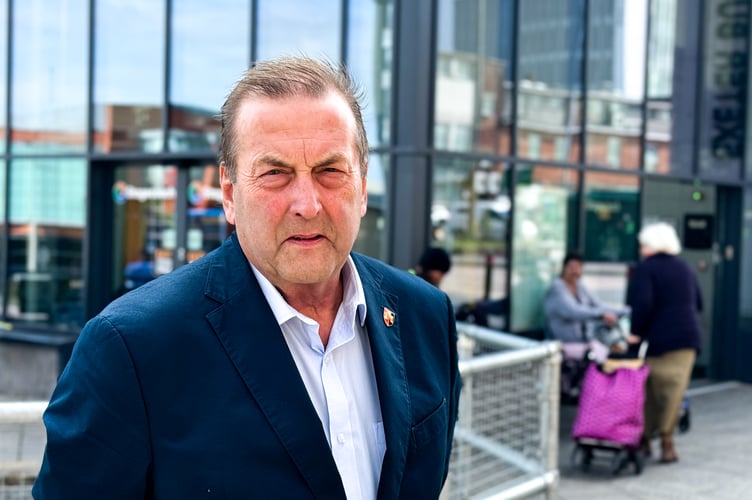 Exeter City Council leader Phil Bialyk at Exeter bus station