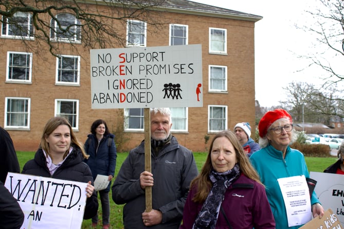 Last year, a group of parents protested outside County Hall