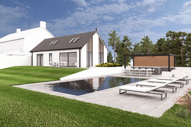 Artist's impression of how pool and annexe would look