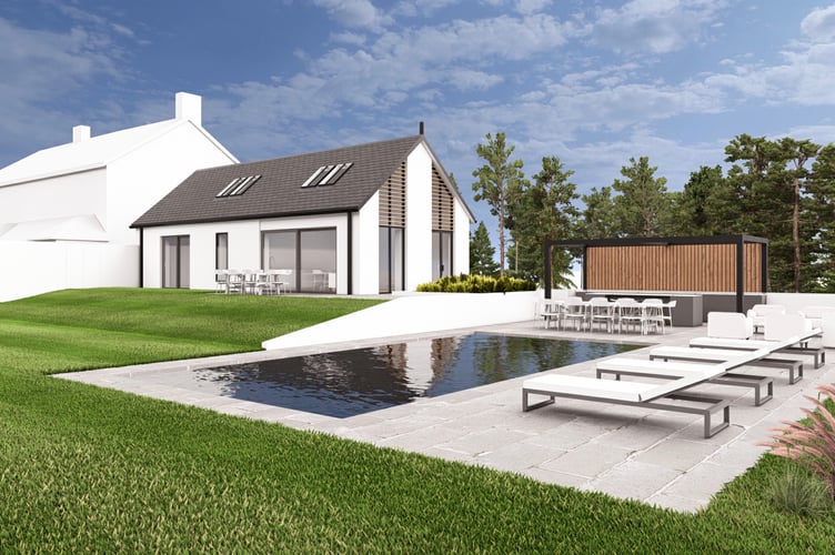 Artist's impression of how pool and annexe would look