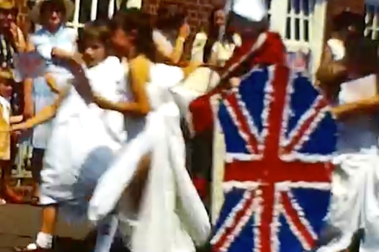 Possibly Britannia, the personification of Britain, during procession.