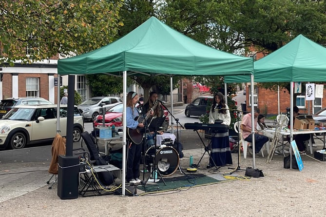 Band Seraph entertaining onlookers