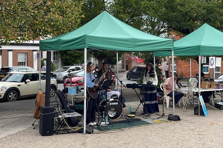 Band Seraph entertaining onlookers