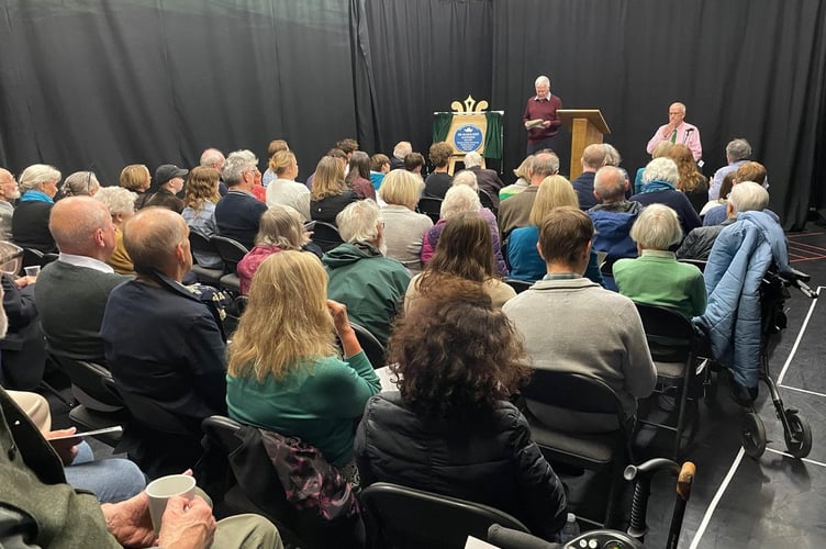 The reception where there were speeches about Dr Margaret Jackson in the Clifford Room at the Barnfield Theatre in Exeter.
