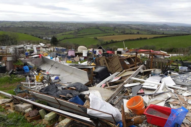 Fly-tipping in the countryside