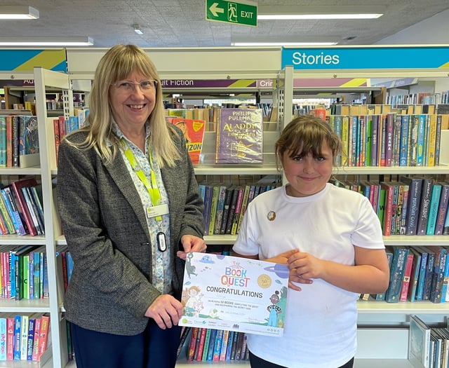 Crediton girl, 9, reads 50 books in library challenge