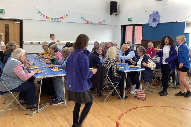 Children serving tables