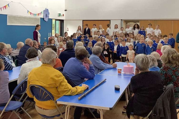 The whole school who sang a medley of harvest songs