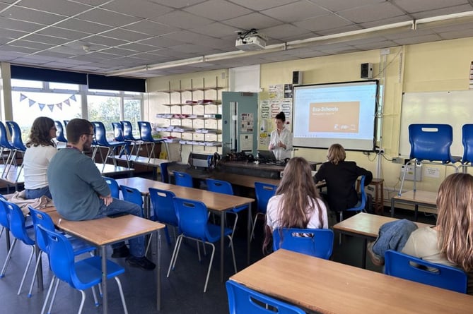 At the first meeting of Queen Elizabeth’s School Eco Club.
