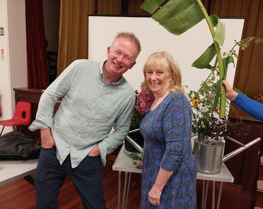 Toby Buckland and Nicola Baker at the Newton St Cyres Garden Club meeting.
