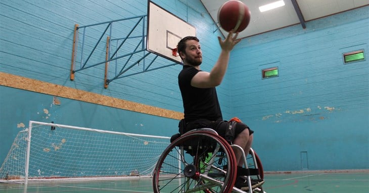 Jack Davey, coach for Exeter Otters, in action at Wonford Leisure Centre.
