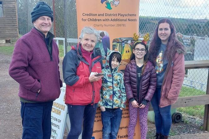 The volunteers who ran the gate and raised funds for Crediton Playscheme at a Crediton RFC match.
