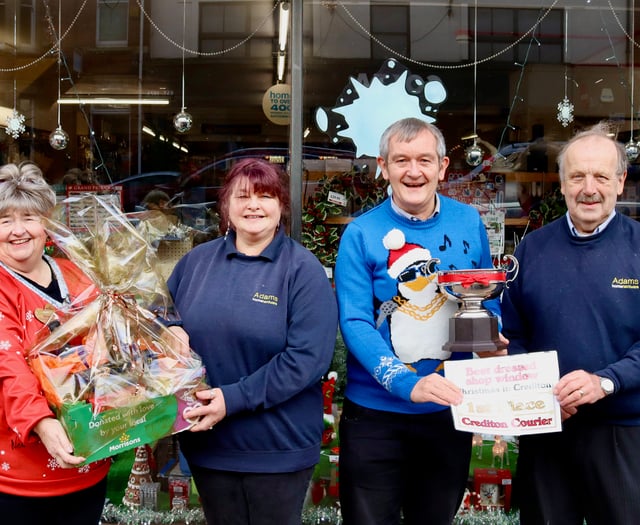 Adams Home Hardware wins best Christmas window competition