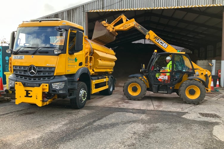 Preparing to grit the county's roads