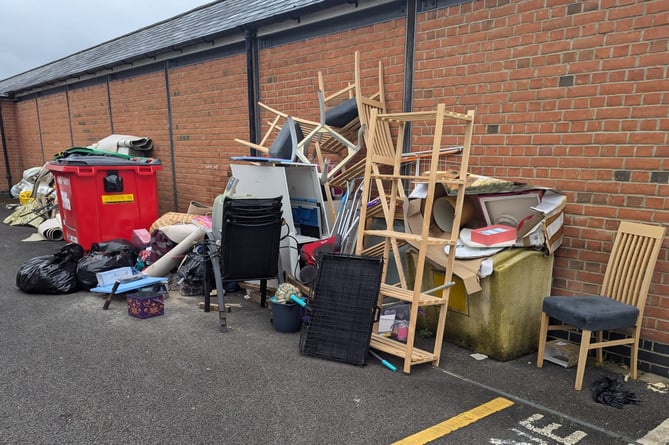 Some of the fly-tipped waste