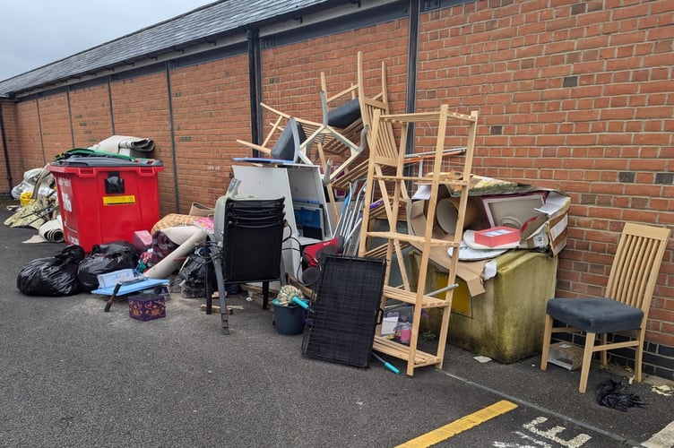 Some of the fly-tipped waste