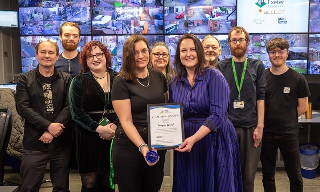 Exeter’s city centre CCTV team wins Crime Commissioner’s Award
