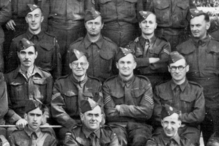 Crediton Home Guard in 1945