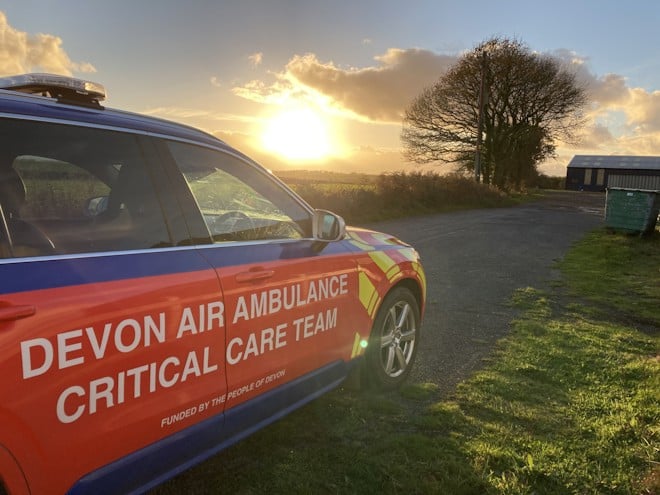 Devon Air Ambulance owns two air ambulances and four critical care cars.