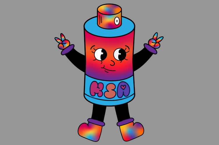 'Dan the Can' - the Kick Start Art mascot was designed by Bella, a Year 10 student at QE.
