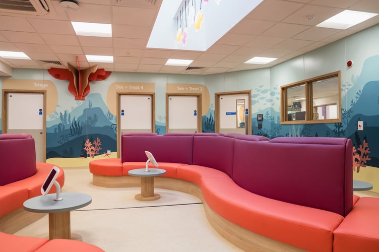 The new Children’s Emergency Department at the R D and E Hospital.
