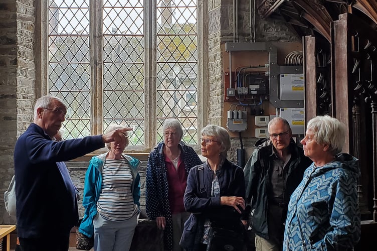 Churchwarden John Smith during a guided tour at St Matthew’s Church.
