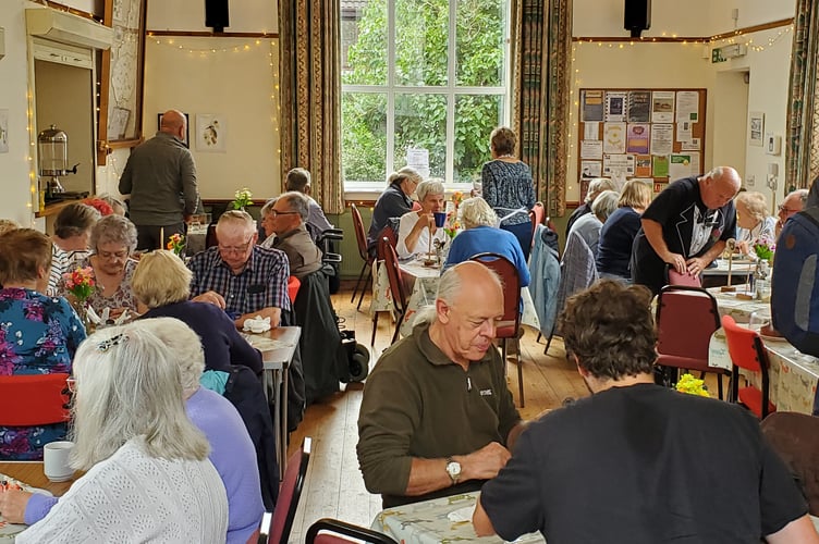 A busy Coldridge Cafe, local residents also very welcome alongside those on the tours.
